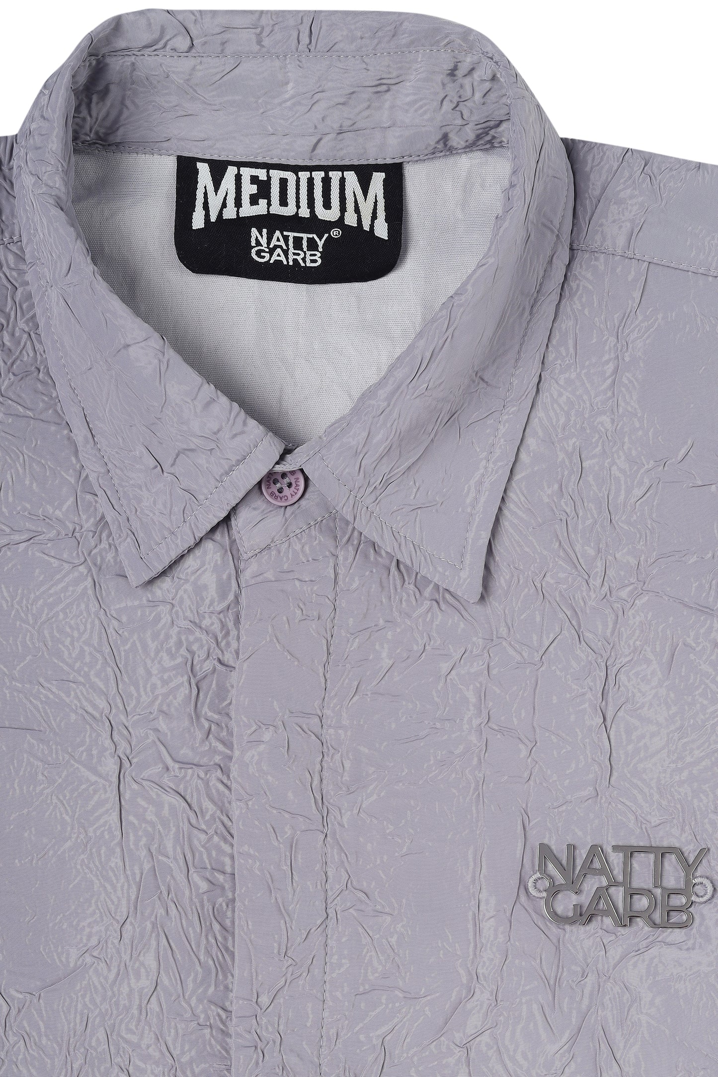 CRINKLED LIGHT GREY SHIRT