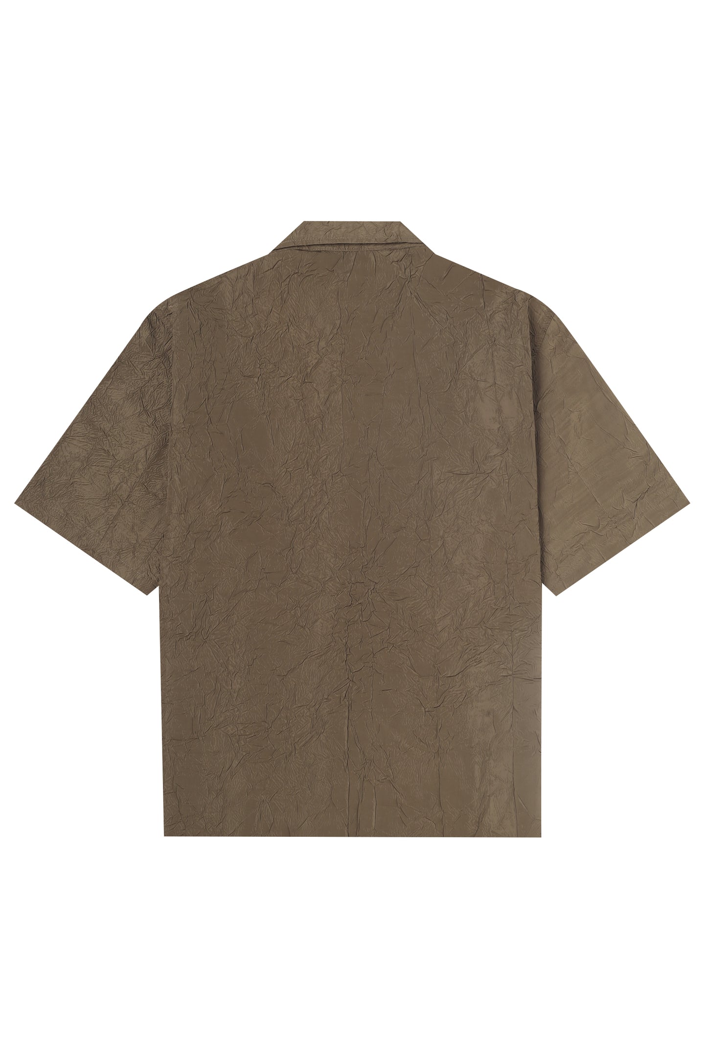 CRINKLED OLIVE GREEN SHIRT
