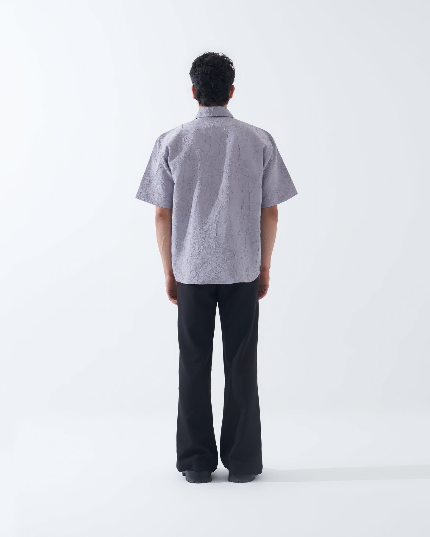 CRINKLED LIGHT GREY SHIRT