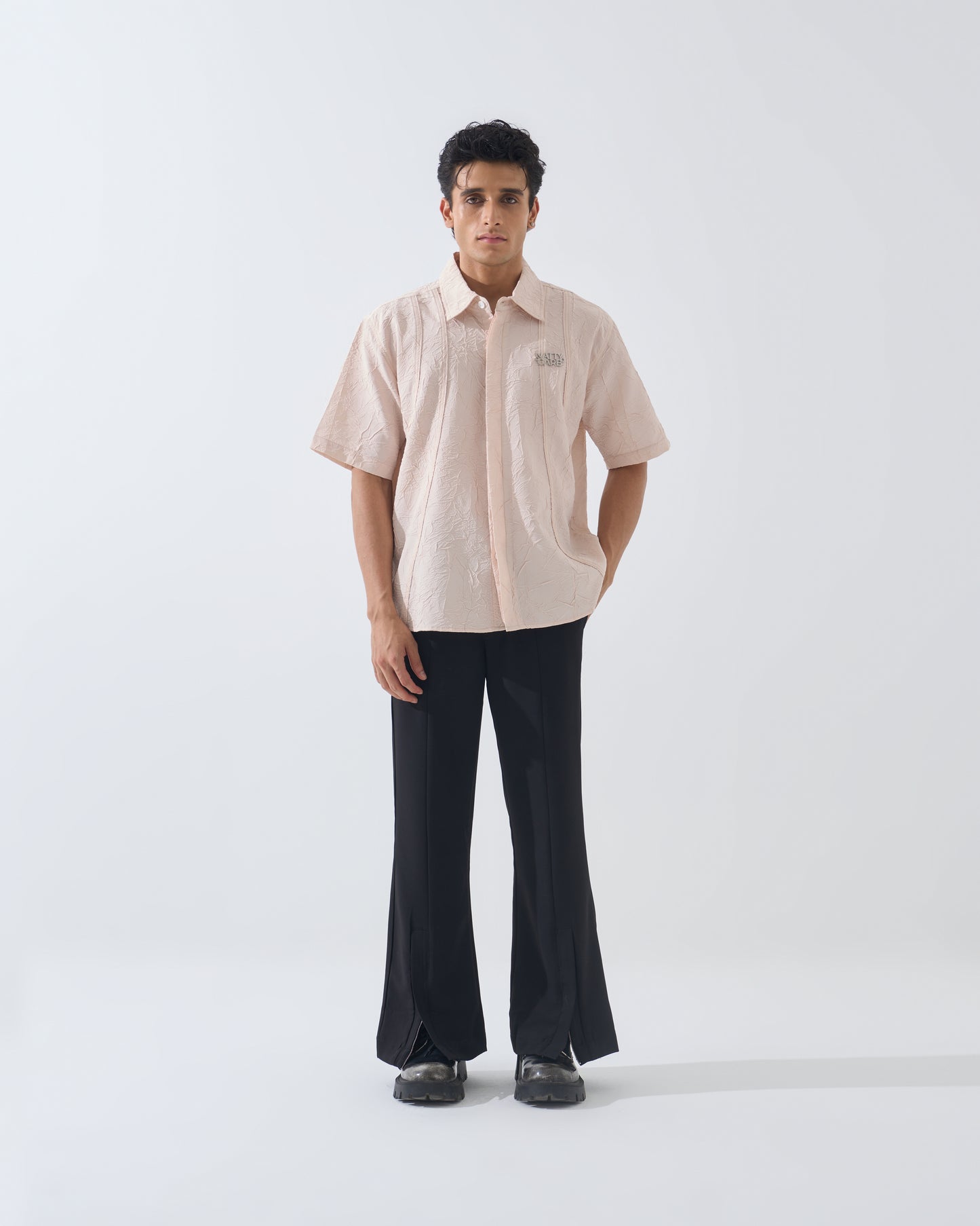 CRINKLED OFF-WHITE SHIRT