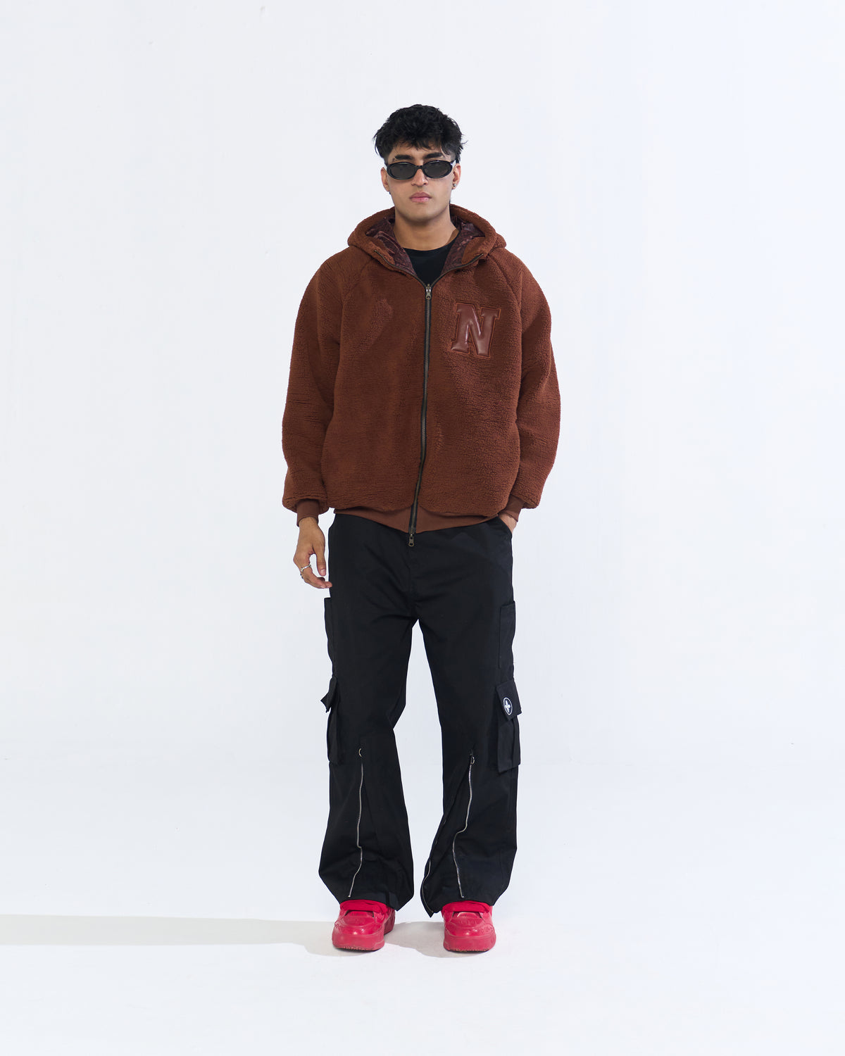 NG REVERSIBLE SHERPA JACKET (BROWN)