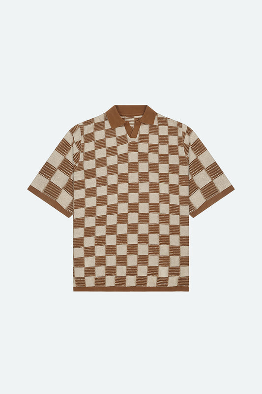 DAMIER POLO (COFFEE)