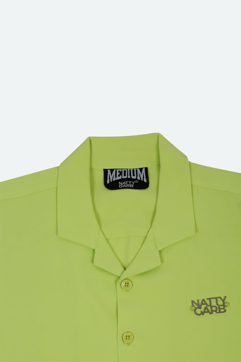 CUBAN COLLAR SHIRT (PULSE LIME)