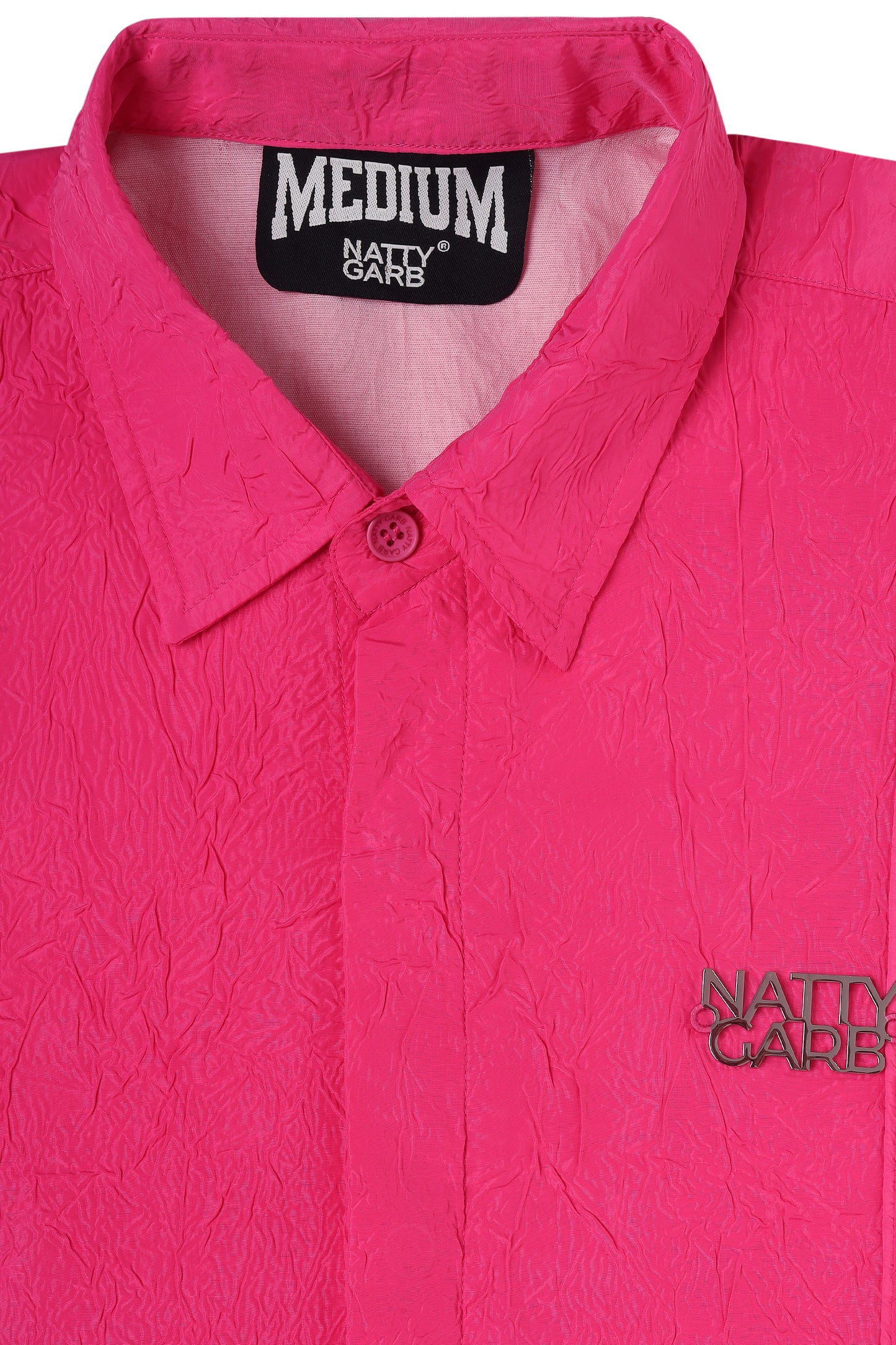 CRINKLED NATTY PINK SHIRT
