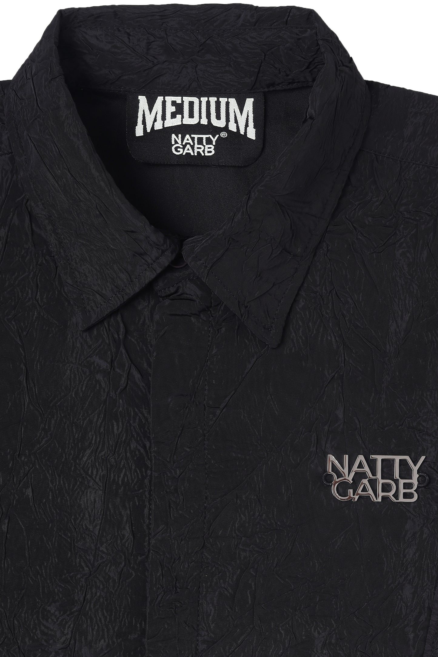 CRINKLED BLACK SHIRT
