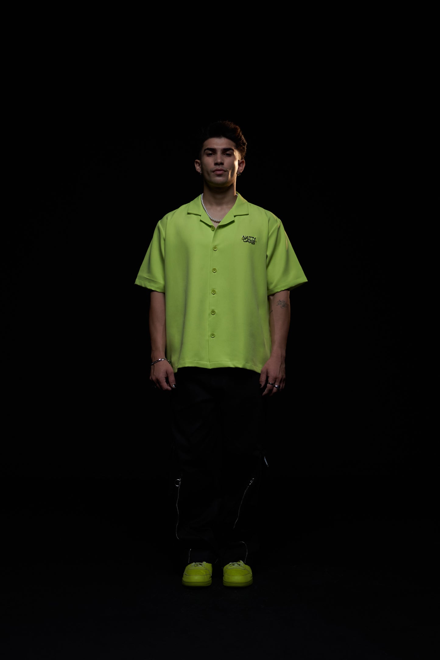CUBAN COLLAR SHIRT (PULSE LIME)