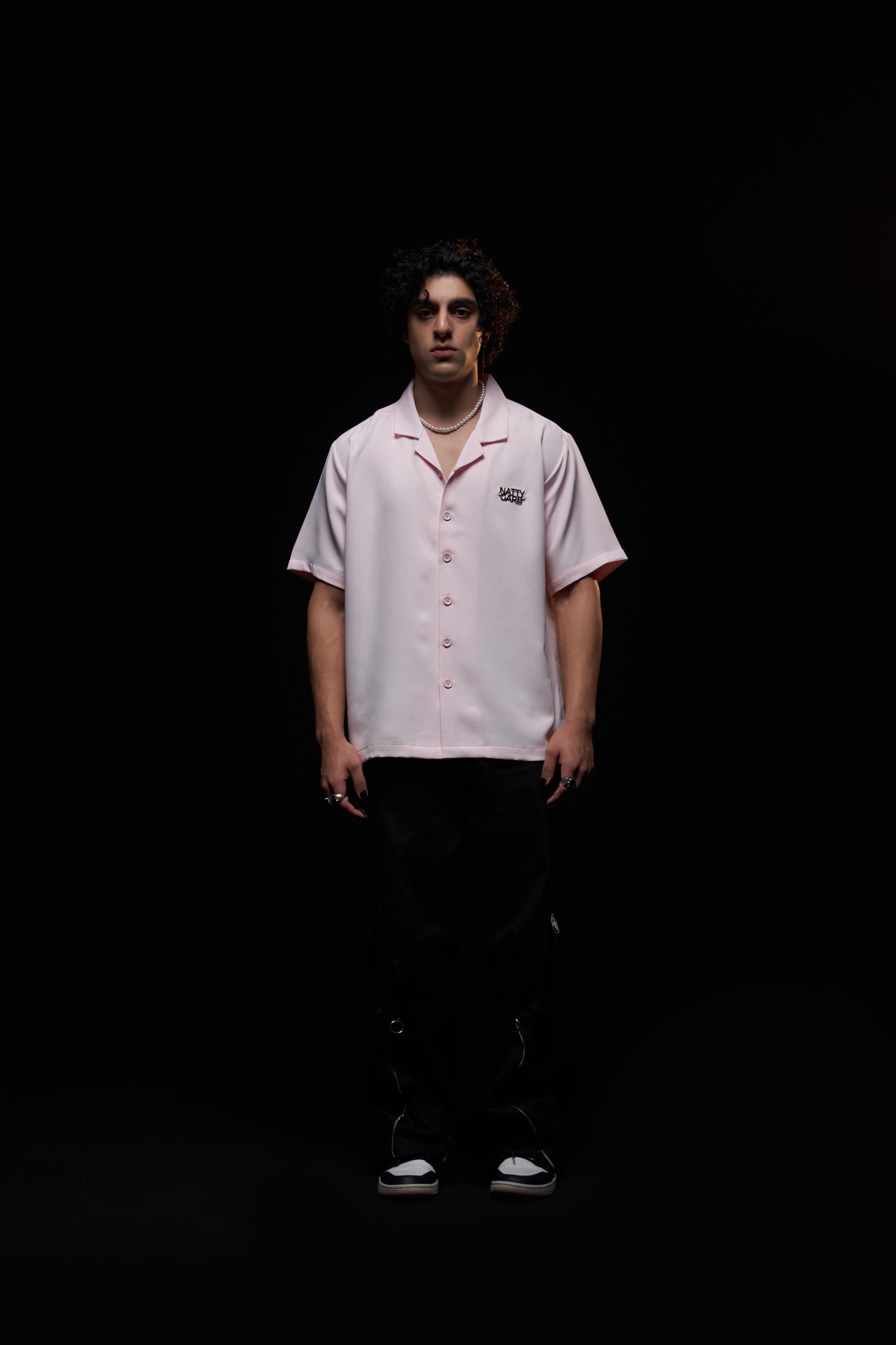 CUBAN COLLAR SHIRT (PASTEL PINK)