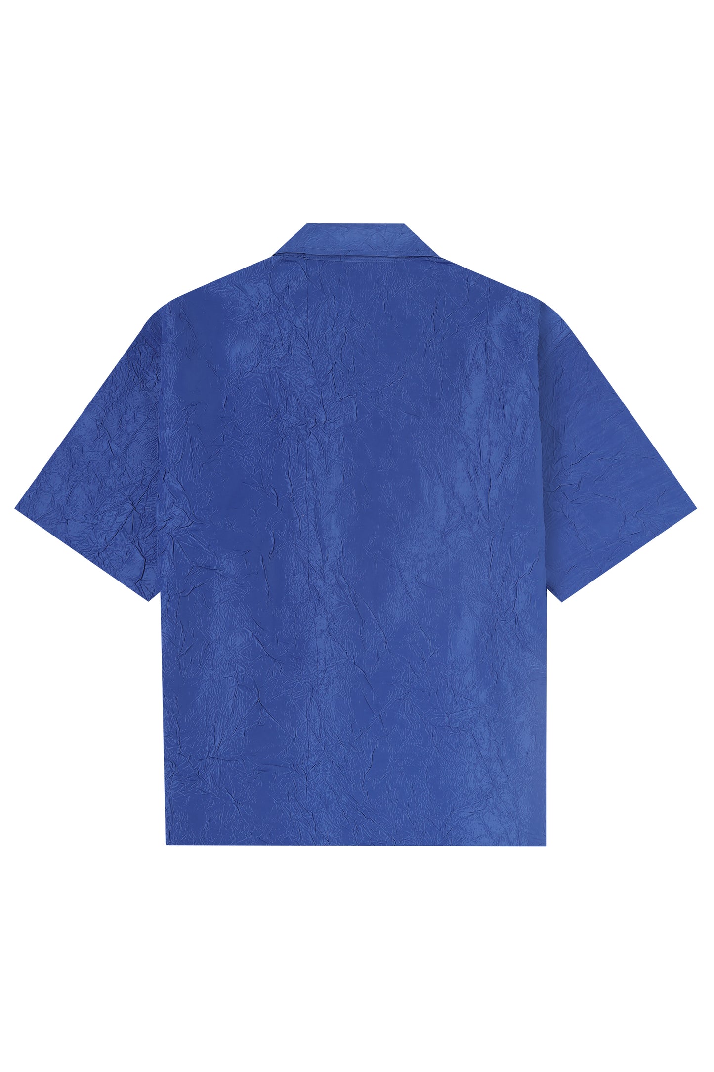 CRINKLED BLUE SHIRT