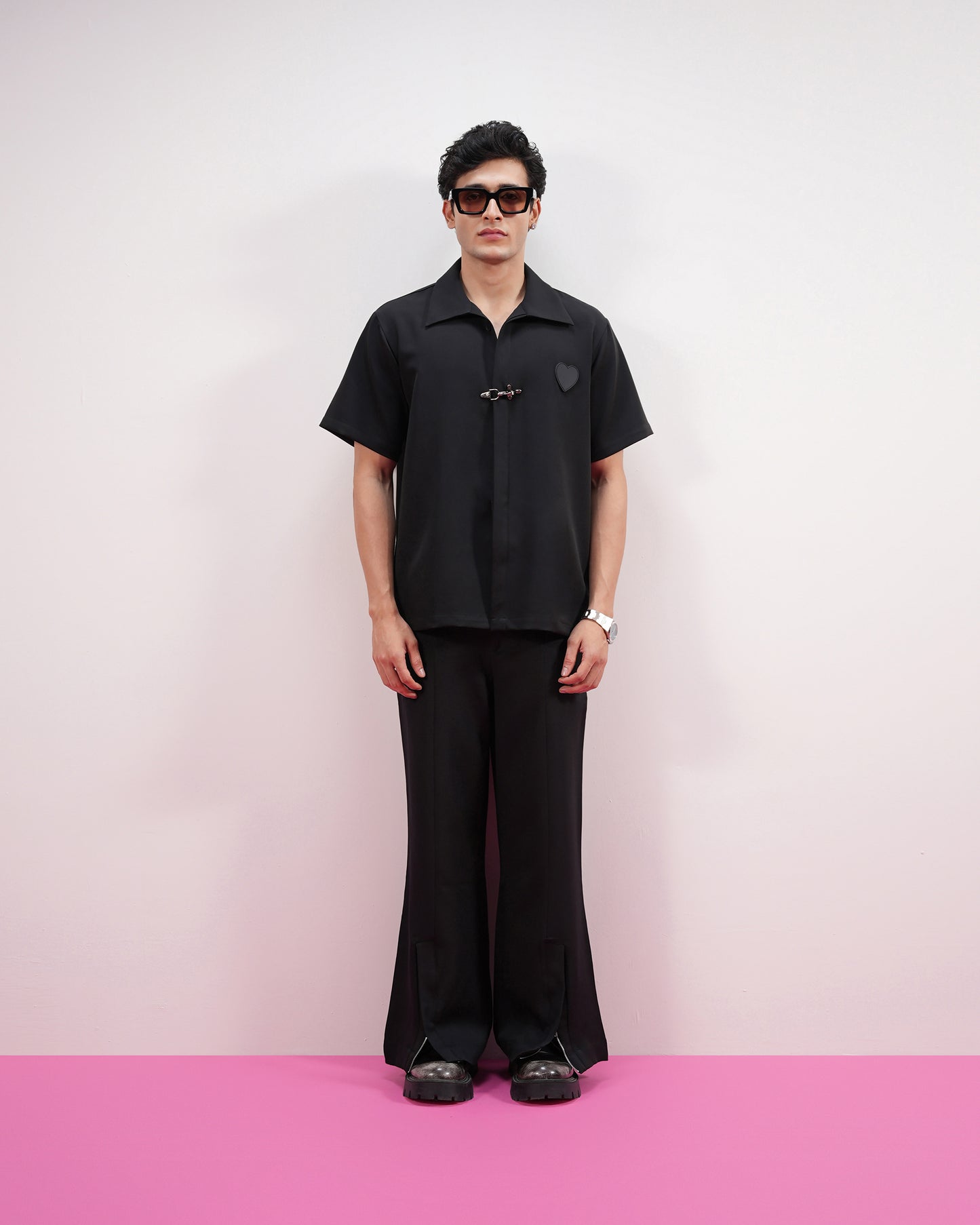 CUPID LOCK SHIRT HALF SLEEVE (BLACK)