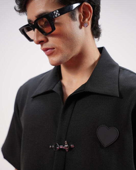 CUPID LOCK SHIRT HALF SLEEVE (BLACK)