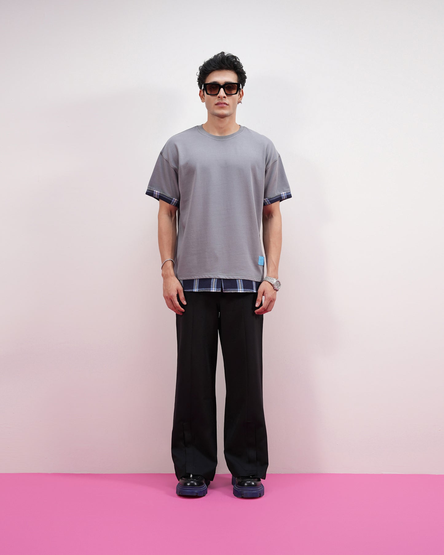 LEGACY T-SHIRT (GREY & BLUE)