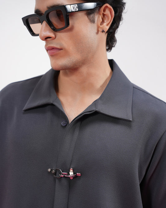 CLASP LOCK SHIRT (GREY)