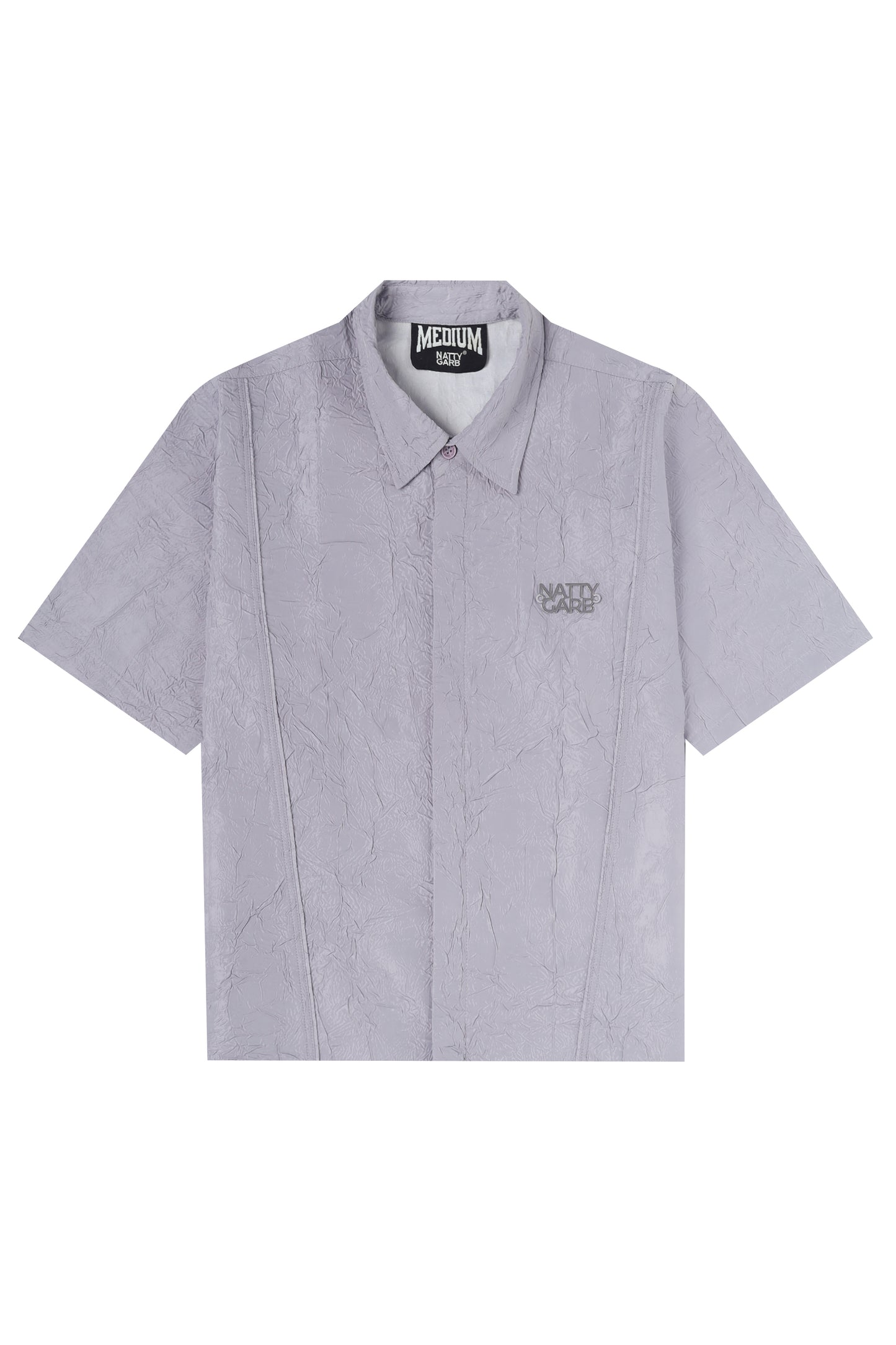 CRINKLED LIGHT GREY SHIRT
