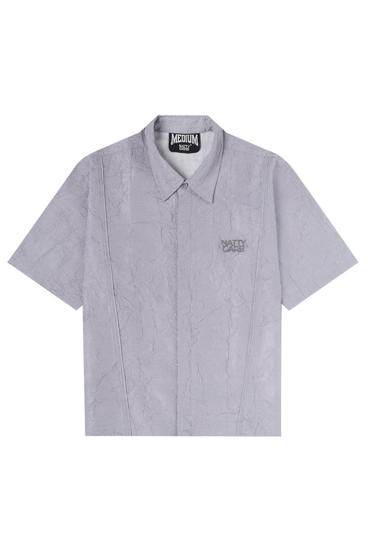 CRINKLED LIGHT GREY SHIRT