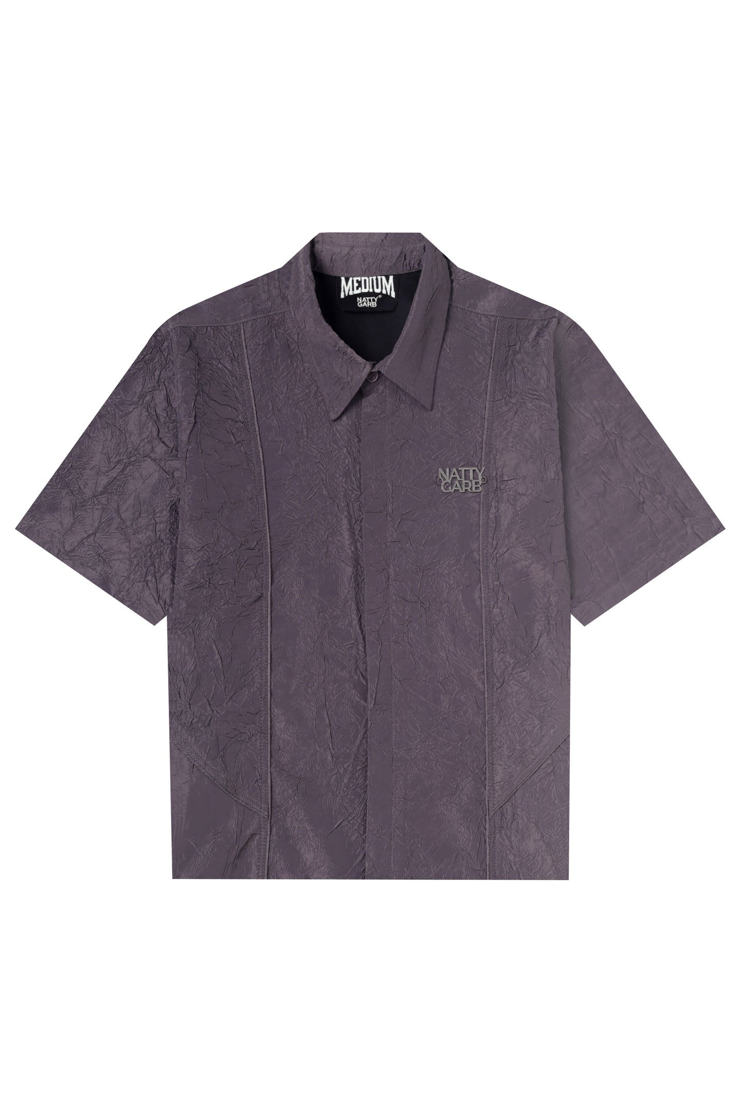 CRINKLED DARK GREY SHIRT