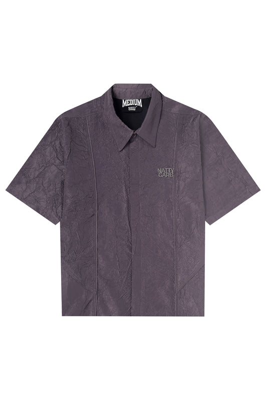 CRINKLED DARK GREY SHIRT