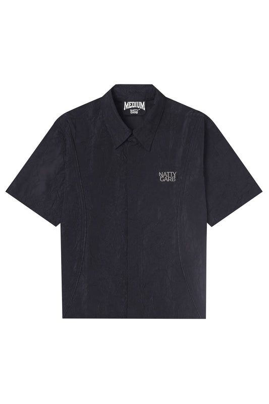CRINKLED BLACK SHIRT