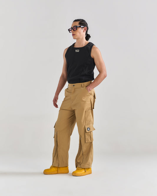 OCTA SLIDER PANTS - BEIGE