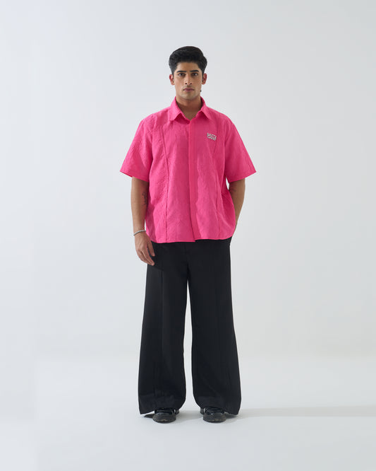 CRINKLED NATTY PINK SHIRT
