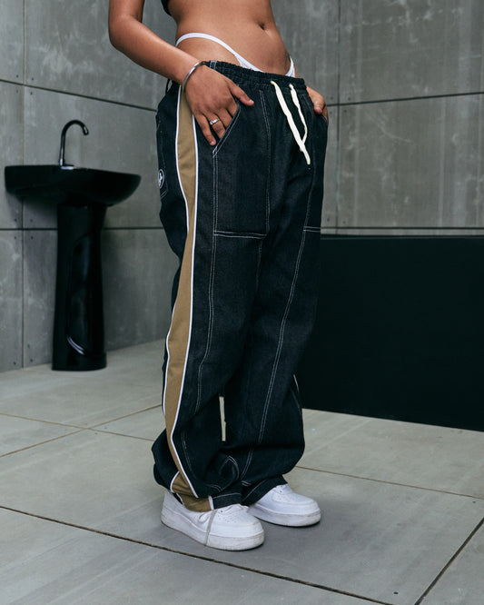 BB STRIPED DENIM (CHARCOAL GREY)