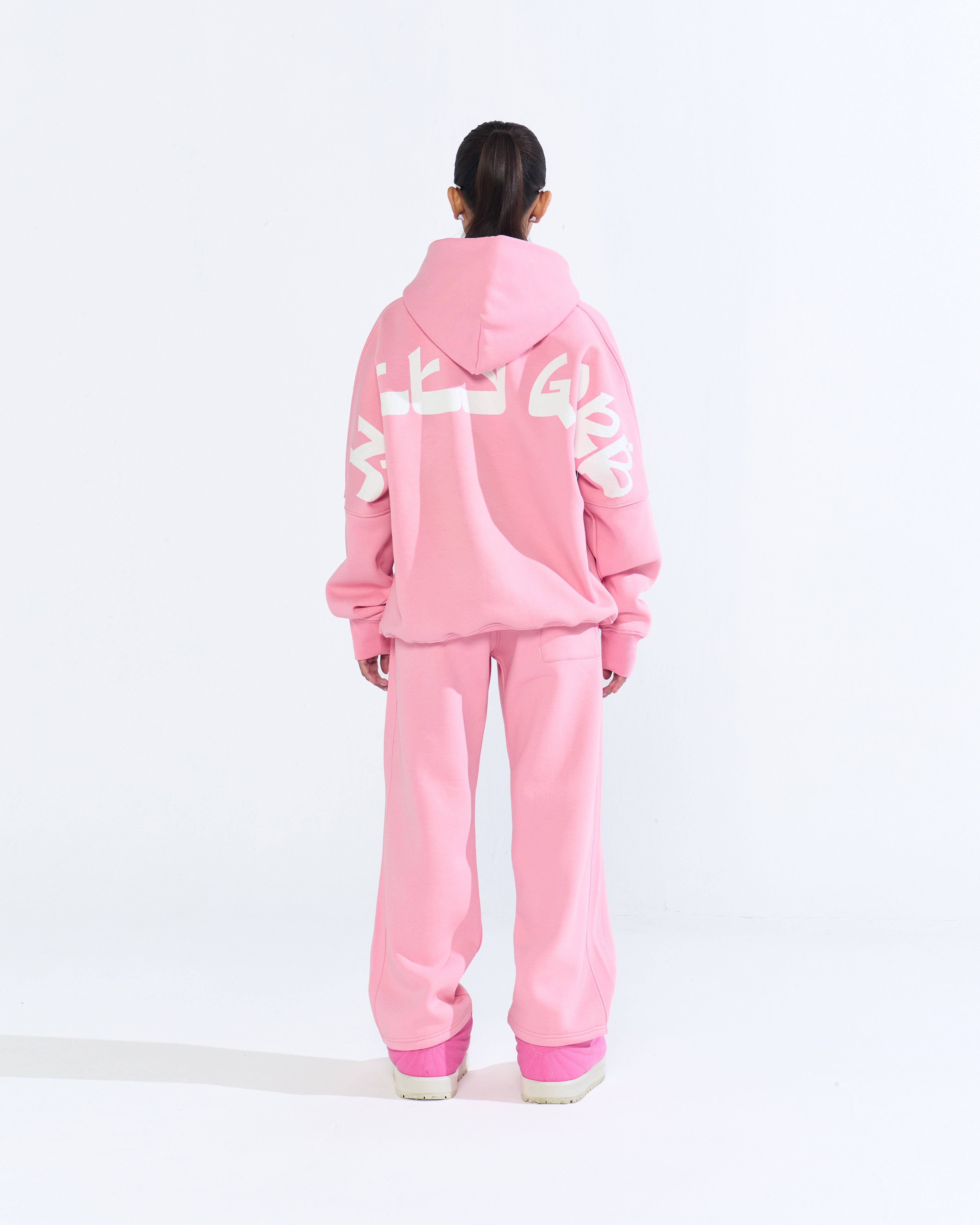 SIGNATURE HOODIE(PINK & WHITE) – NATTY GARB