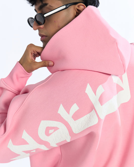 SIGNATURE HOODIE(PINK & WHITE)