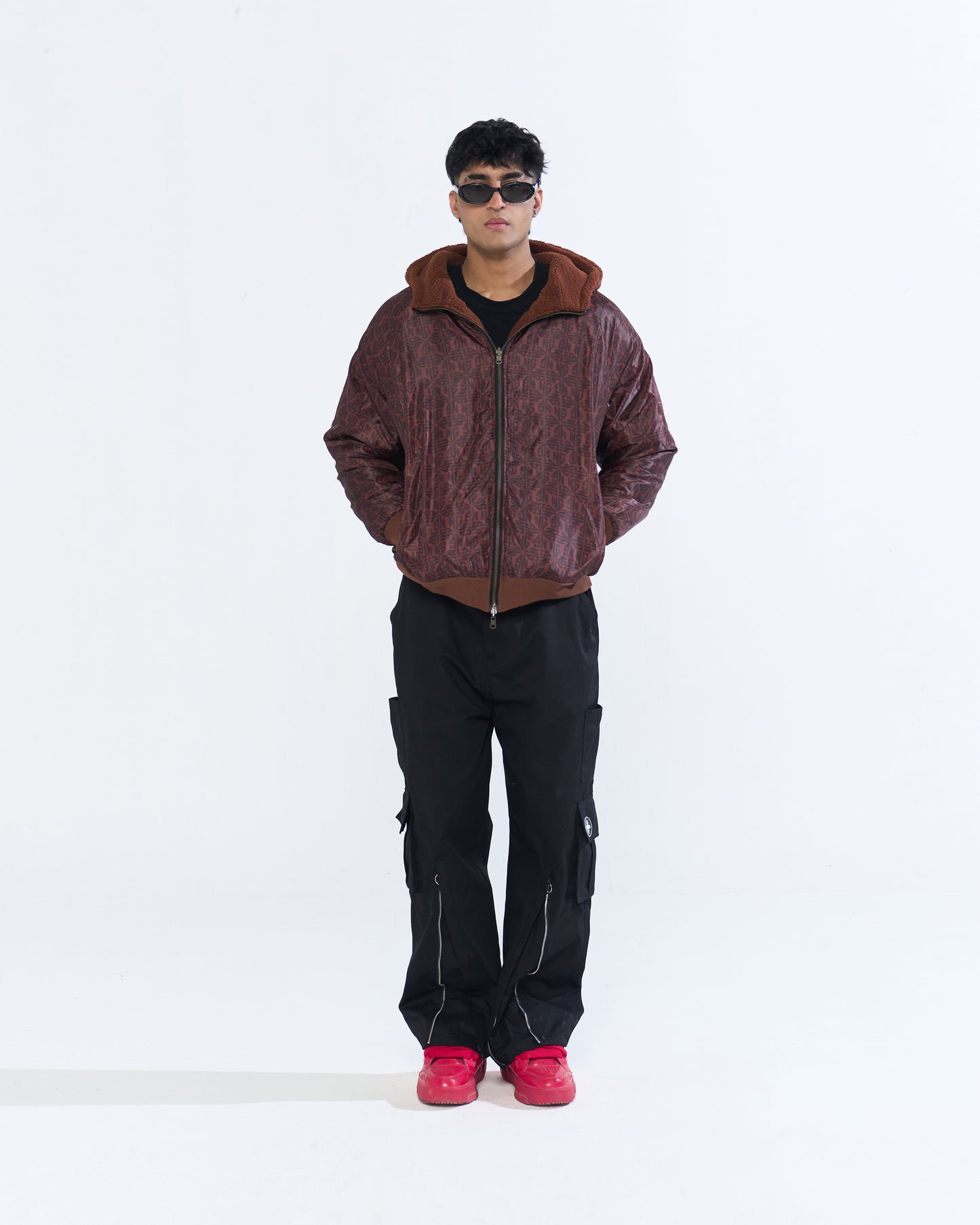 NG REVERSIBLE SHERPA JACKET (BROWN)