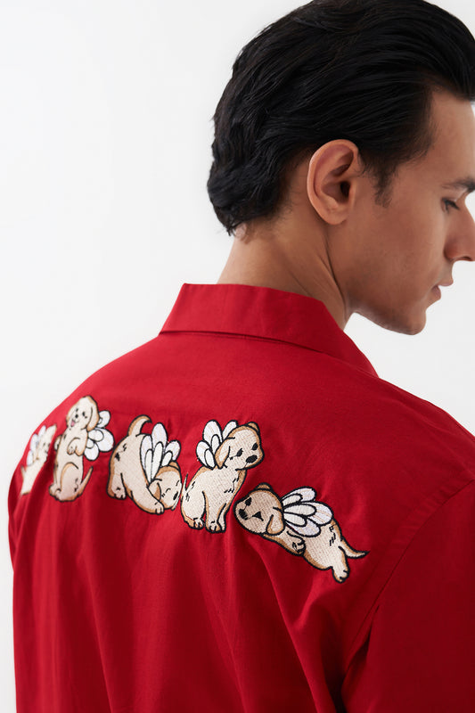 PUPPY LOVE LINEN SHIRT