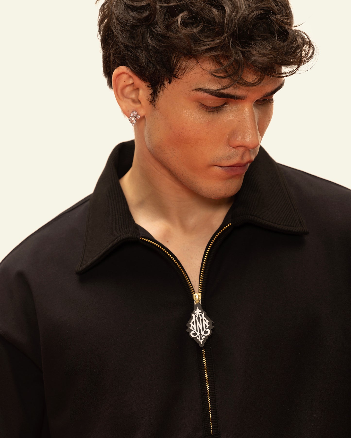 BLOCK COLLAR POLO (BLACK)
