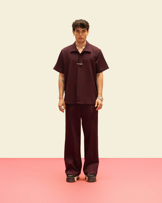 CLASP LOCK SHIRT(WINE)