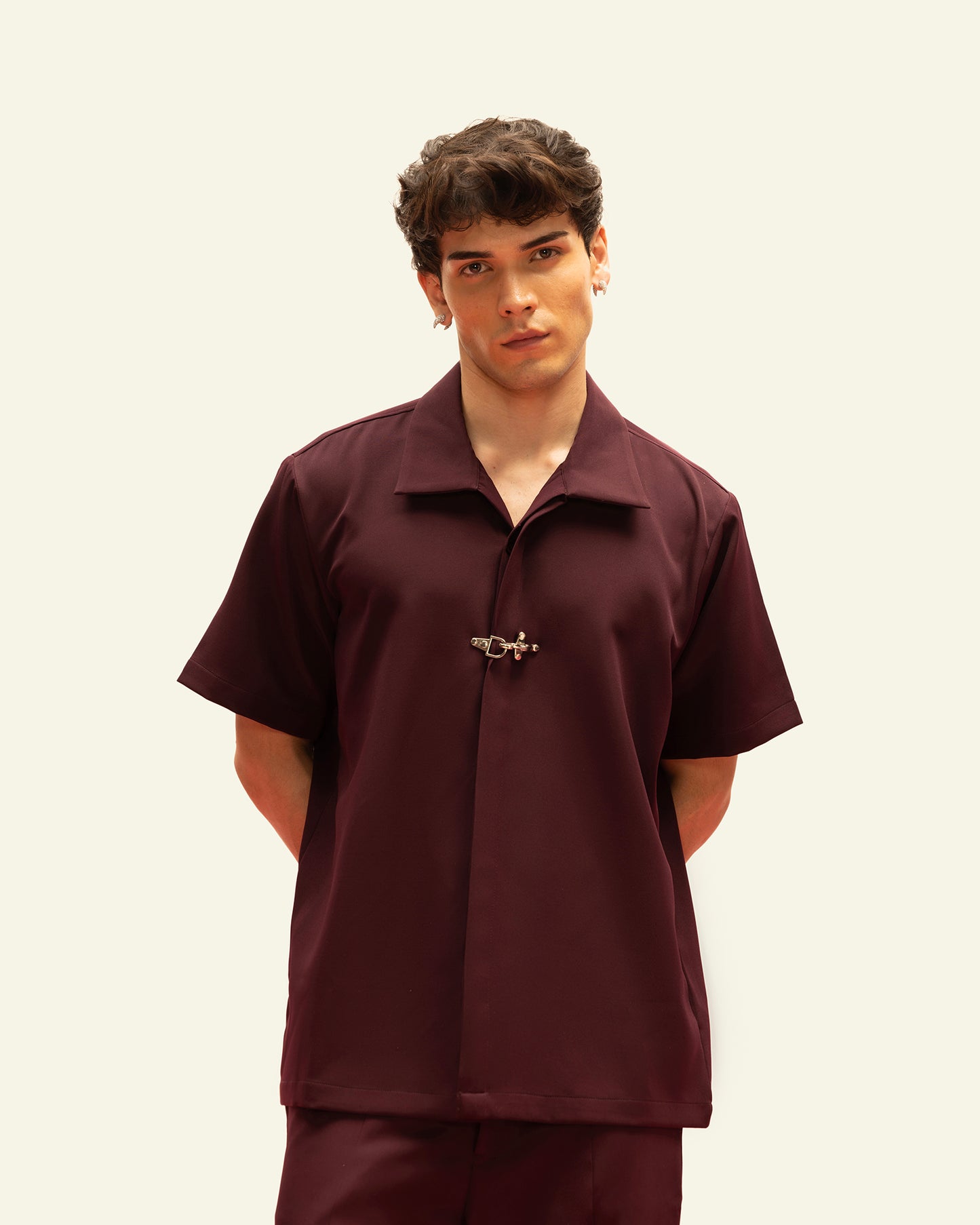 CLASP LOCK SHIRT(WINE)
