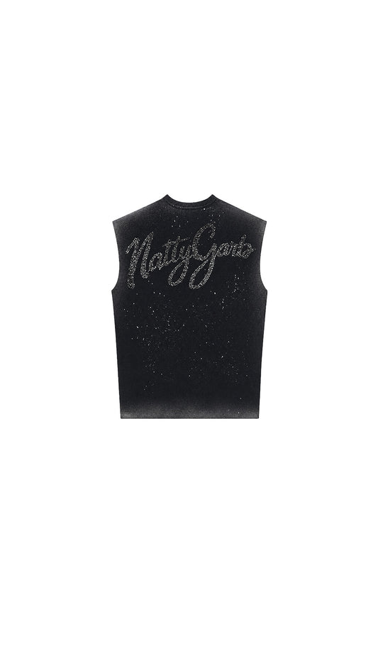 DIAMOND SCRIPT TANK (NAVY)