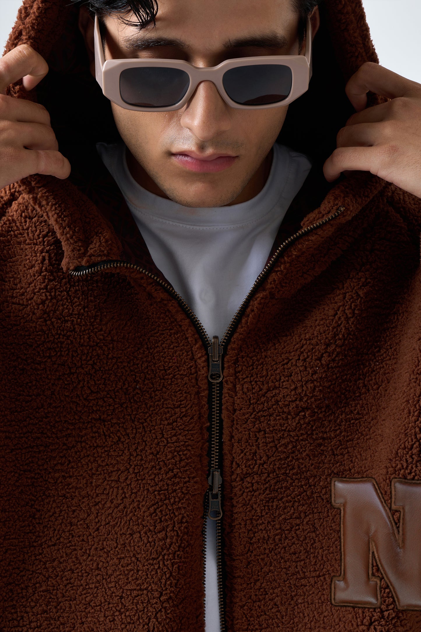 NG REVERSIBLE SHERPA JACKET (BROWN)