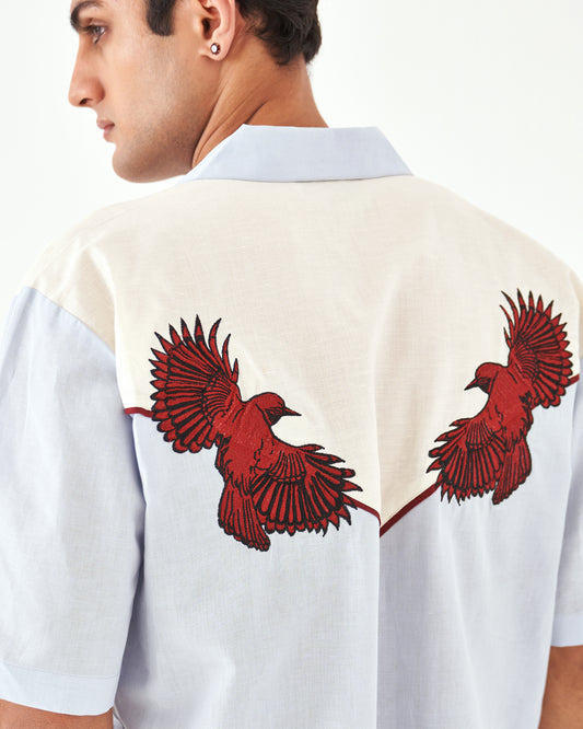 LOVEBIRDS LINEN SHIRT