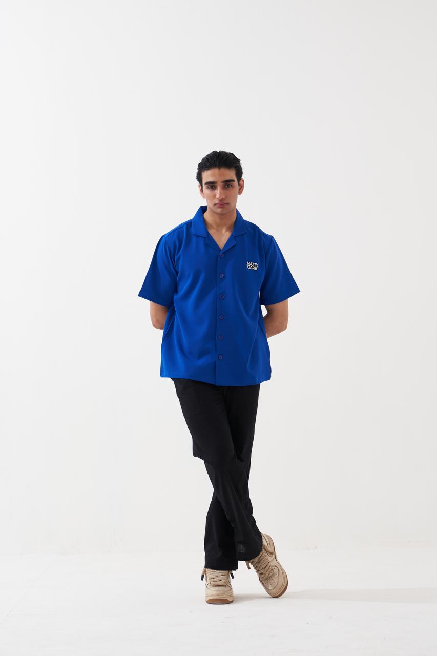 CUBAN COLLAR SHIRT (ULTRAMARINE)