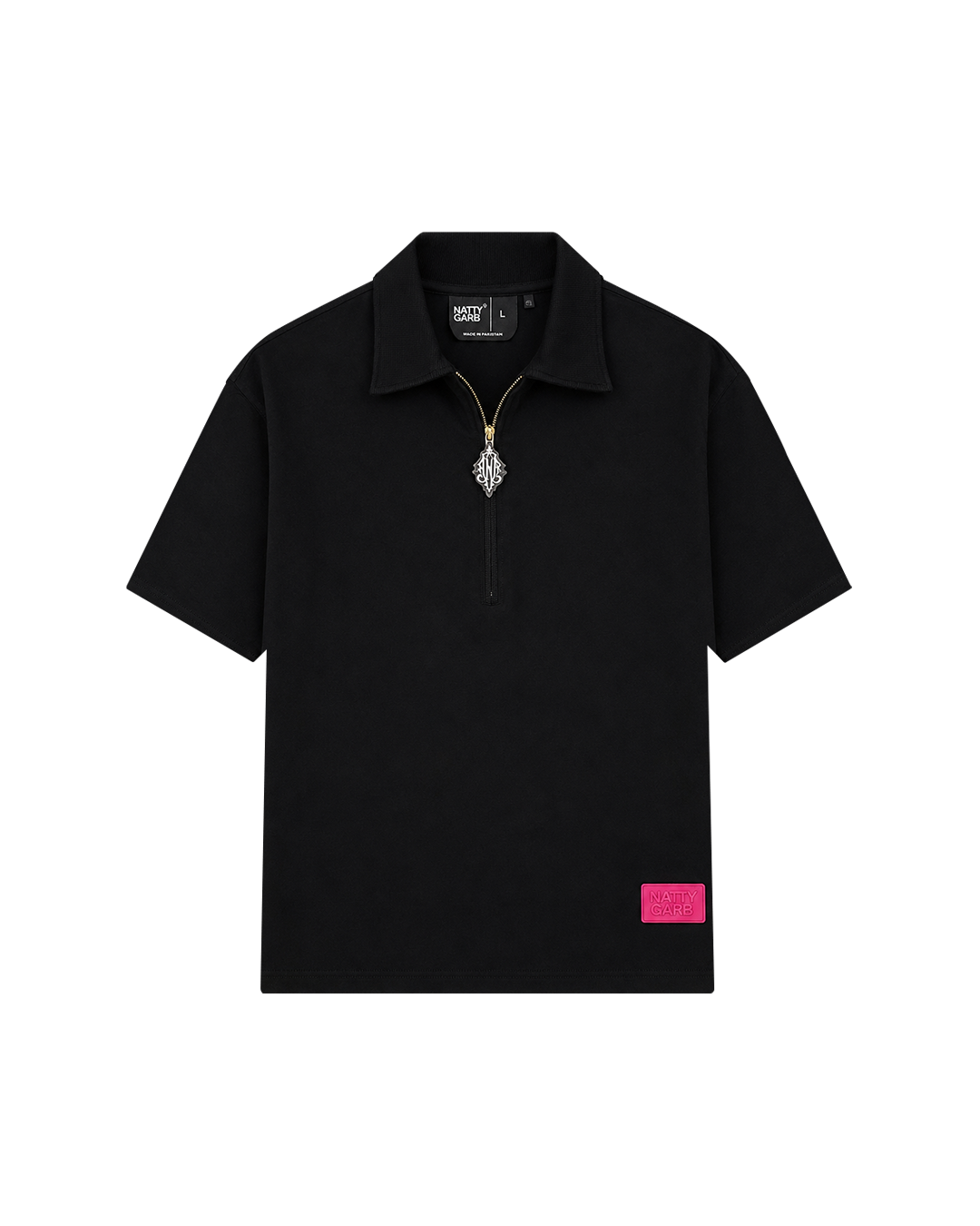 BLOCK COLLAR POLO (BLACK)