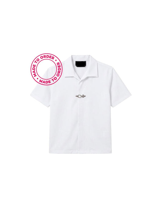 CLASP LOCK SHIRT HALF SLEEVES (WHITE)